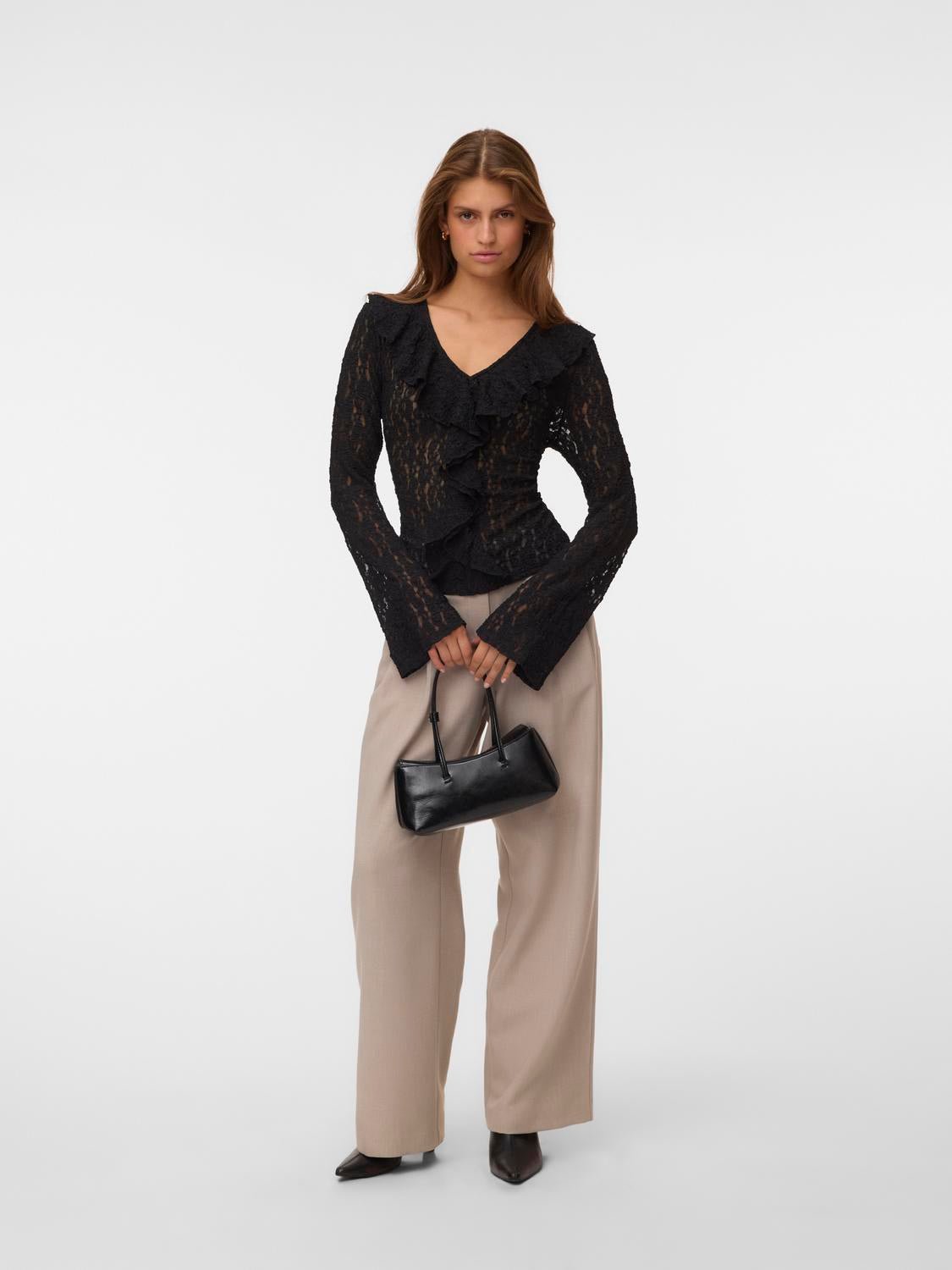 VMFLORA Top - Black - VERO MODA & VILA Bergvik